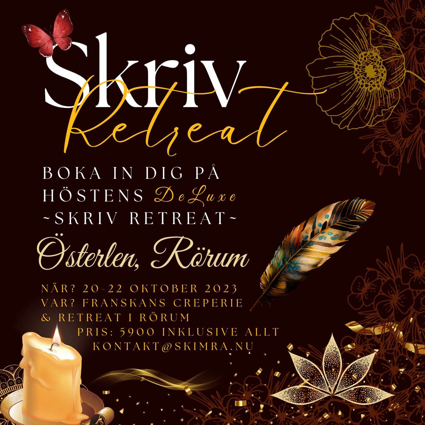 Skrivretreat all inclusive 20-22 oktober